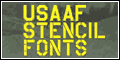 USAAF stencil fonts