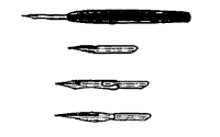 Fig. 2-39 - Quill nibs.
